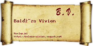 Balázs Vivien névjegykártya